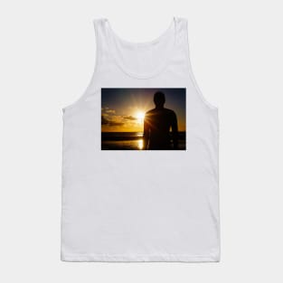 Iron Man at Sunset, Crosby Beach Tank Top